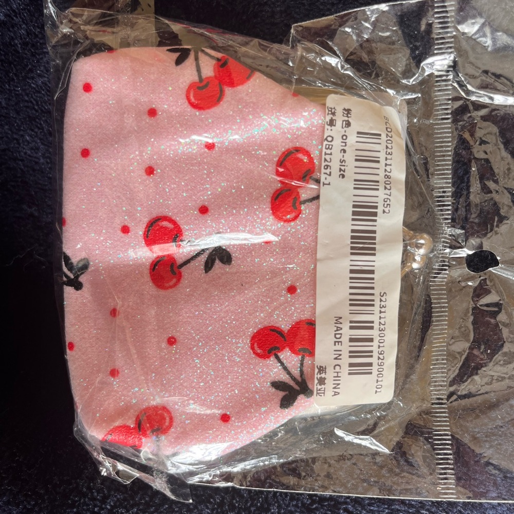 Pink Red Cherry Coin Purse